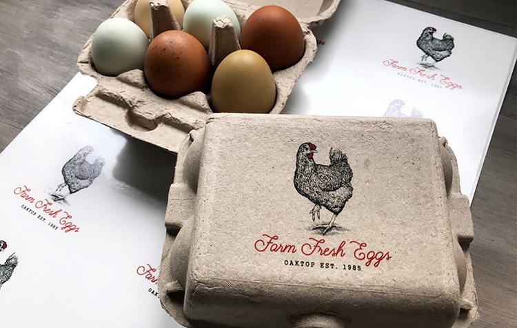 Case Study: Oaktop Farms Free Range Egg Packaging Stickers - Clubcard Printing USA