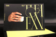 Custom 14pt uncoated matte postcards with black background, gold typography, and photo print design