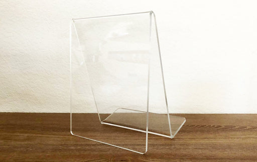 Clear Acrylic Easel Style Book Display Stand 6" Wide - Clubcard Printing USA