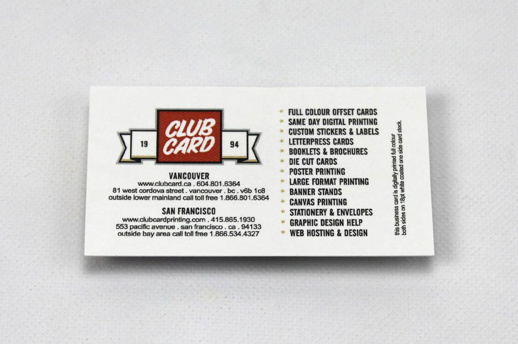 Coated One Side Bookmarks 16pt - Clubcard Printing USA