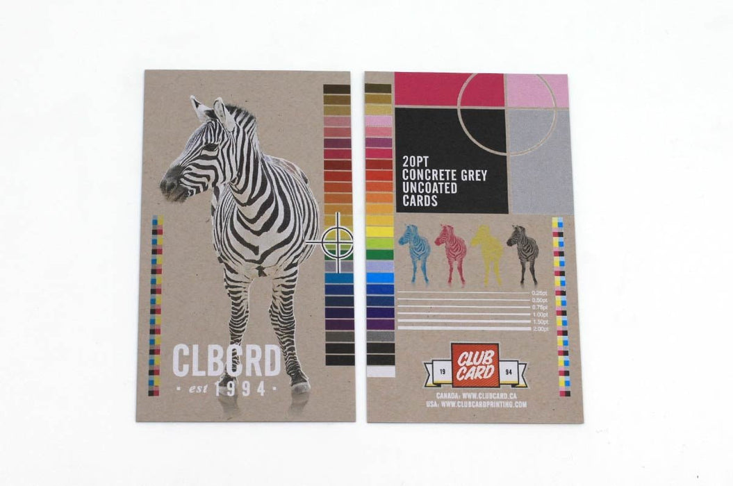 Concrete Grey Greeting Cards 20pt - Clubcard Printing USA