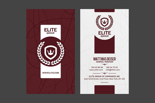 Elite Business Card Template - Clubcard Printing USA