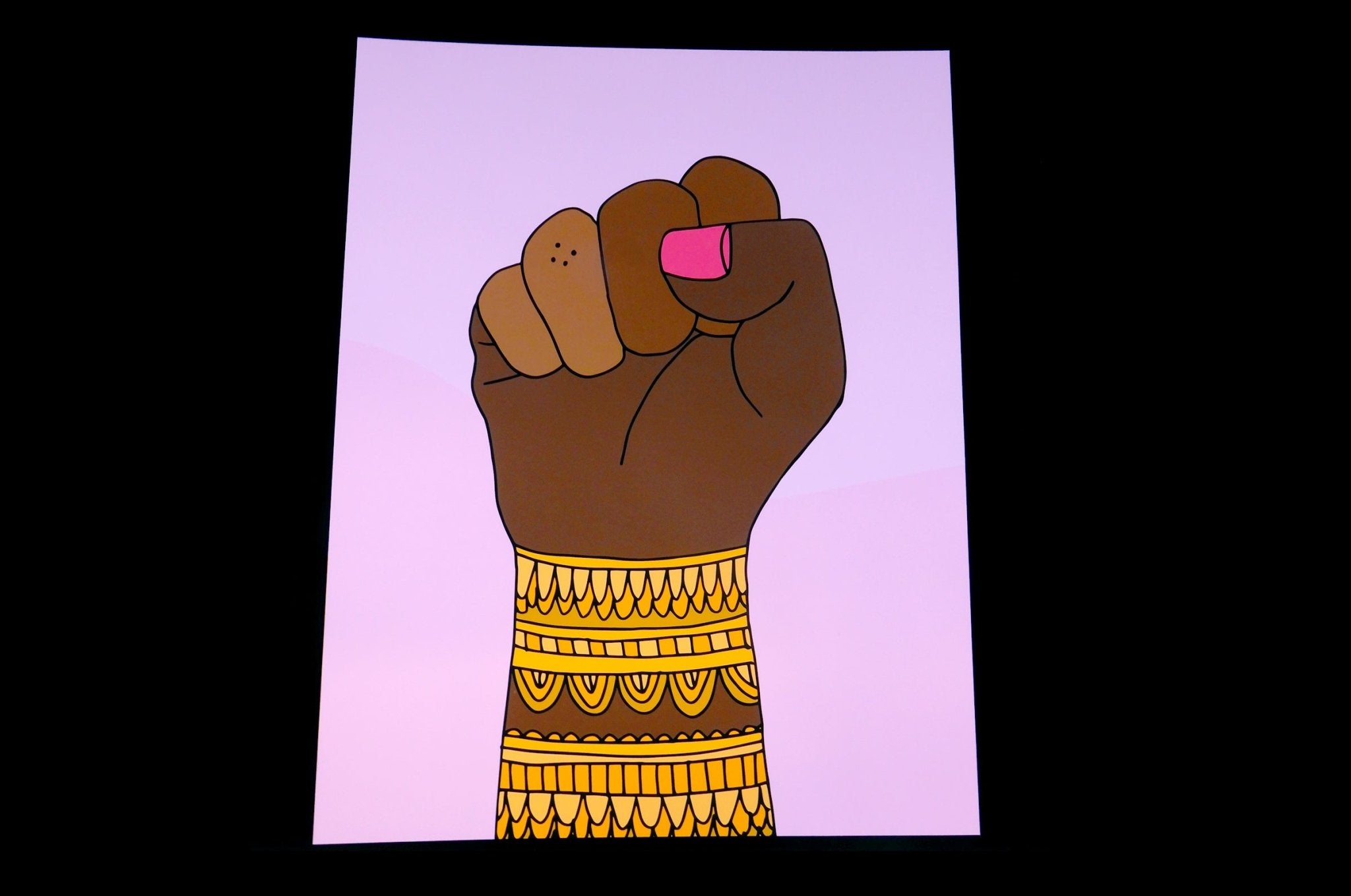Collection of custom archival giclée fine art prints featuring colorful pop-art illustrations by artist Jag Nagra