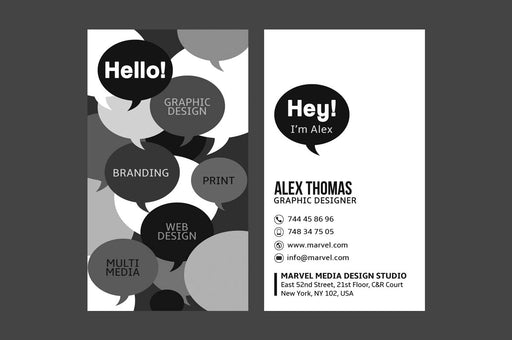 Hello Business Card Template - Clubcard Printing USA