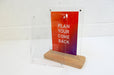 Modern Style 5x7 Quick Change Sign And Menu Holder | Acrylic And Wood - Clubcard Printing USA