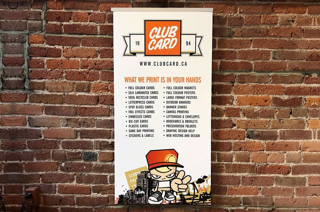 Mounted Sign Hanger - Clubcard Printing USA