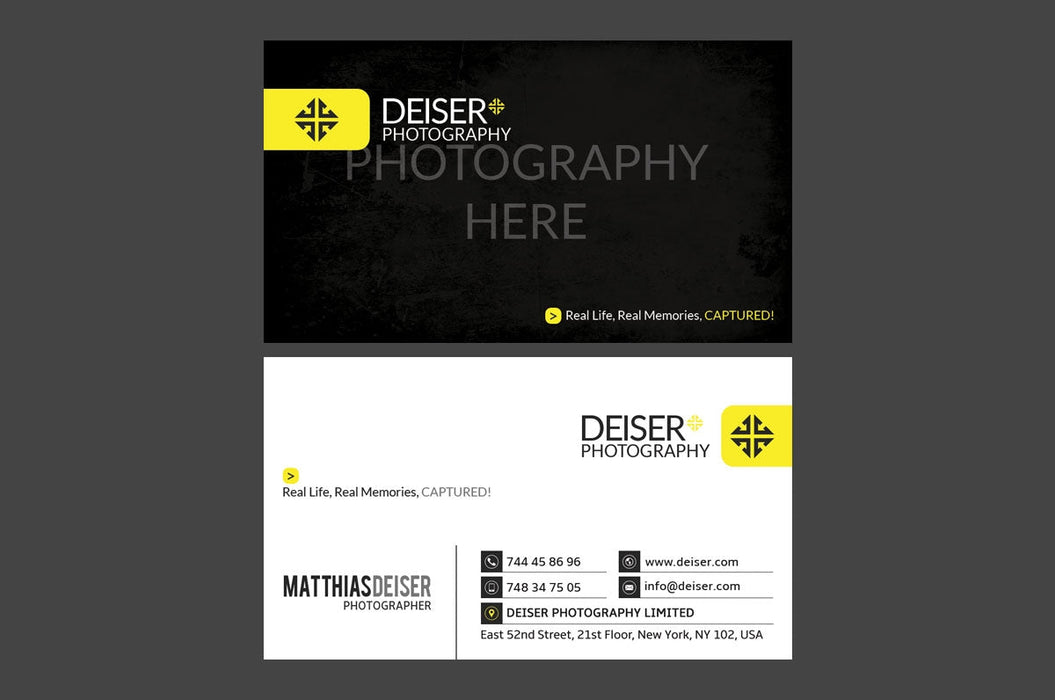 Photography Business Card Template - Clubcard Printing USA