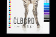 Clubcard sample card printed on 19pt suede stock featuring CLUBCARD logo and text in raised silver metallic foil
