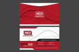 Red Swoop Business Card Template - Clubcard Printing USA