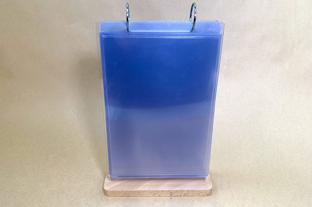 Small Multi Pocket Menu Display Stand With 4x5.9 Pockets | Wood + Acrylic - Clubcard Printing USA