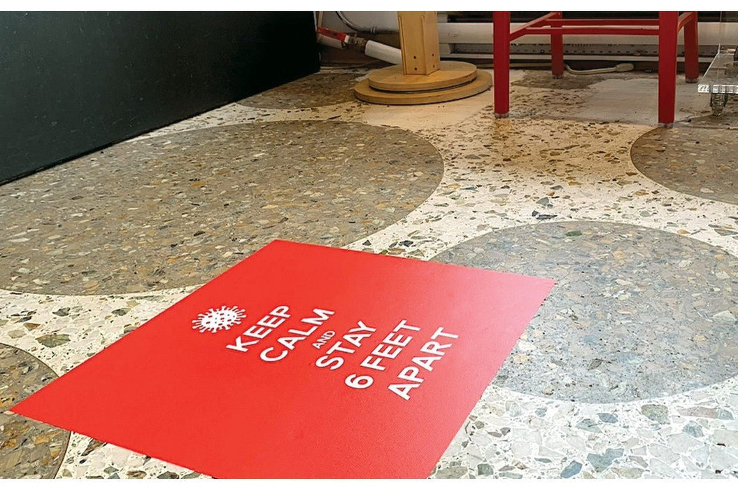 Social Distancing Floor Stickers, Slip Resistant Vinyl Stickers - Clubcard Printing USA