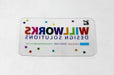 Showing the back of a full color on 20pt clear plastic for Willworks Design Solutions | Clubcard Printing USA