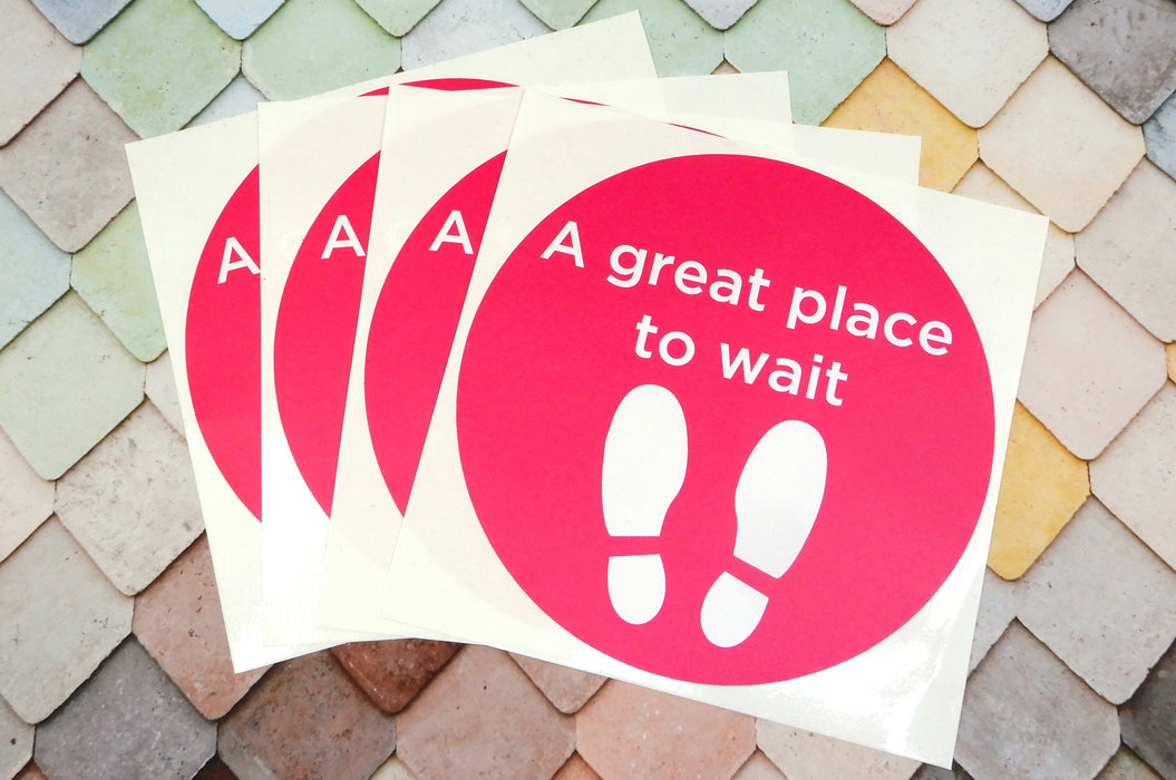 Make your own floor sticker designs and print them in full color at Clubcard Printing.  We love these floor stickers we printed for Low Tide Properties.