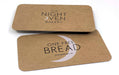 Custom business cards for the Night Oven Bakery  on 24pt chipboard Kraft stock with four rounded corners | Clubcard Printing USA