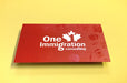 Silk laminated postcard with spot gloss for One Immigration Consulting