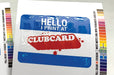 Hello I Print at Clubcard - sticker printed in full color plus UV spot gloss | Clubcard Printing
